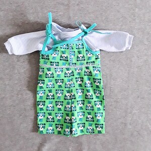 Puppenset, Größe 40 bis 45 cm,  Puppenhose, Puppenkleidung,  Puppenbekleidung,  Latzhose,  Hose, Shirt, T-Shirt