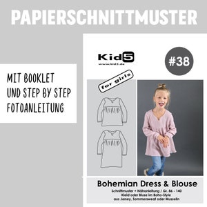 Paper Pattern Bohemian Dress & Blouse #38