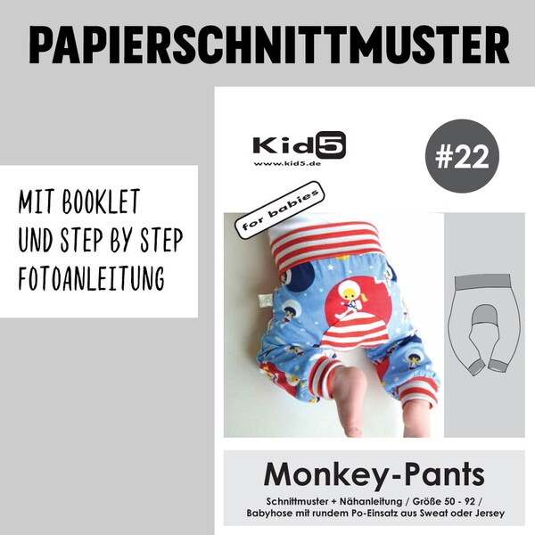 Papierschnittmuster "Monkey-Pants" Babyhose #22