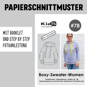 Papierschnittmuster Box-Sweater-Women 78 afbeelding 1