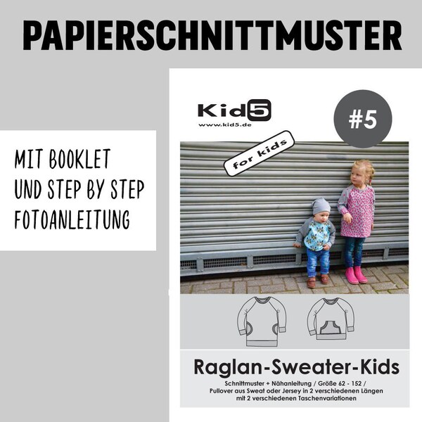 Papierschnittmuster Raglan-Sweater-Kids #5