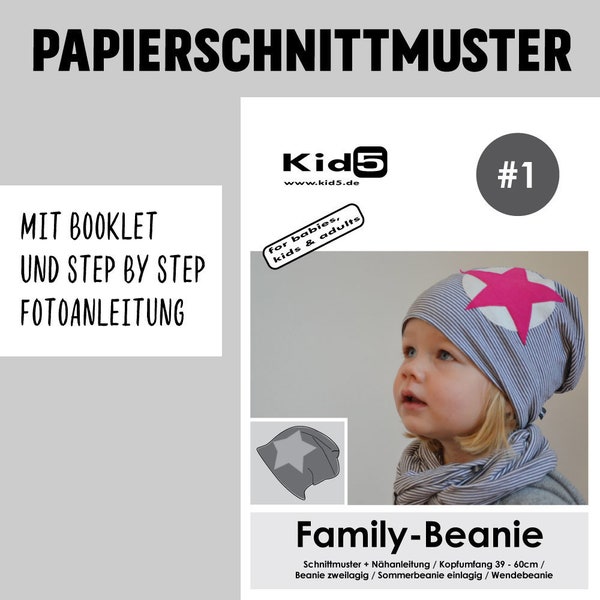 Papierschnittmuster Beanie #1