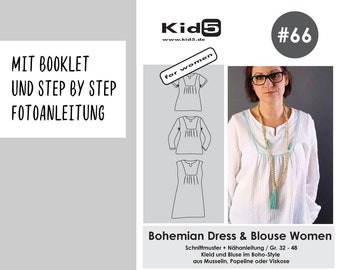 Papierschnittmuster Bohemian-Dress & Blouse #66