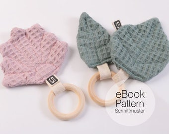 Sewing Pattern “Leaf & Shell gripping baby toy” / PDF Pattern instant download
