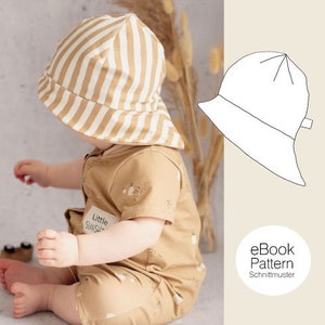 eBook "Jersey sun hat" also for muslin patterns & sewing instructions