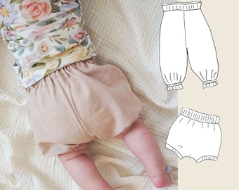 Cutie-Pants-Baby & Bloomer / Wzór szycia z muślinu i tkanin / pobierz PDF