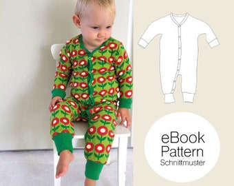 PDF Pattern /  "Baby-Jumpsuit" Einteiler Romper  Schnittmuster & Nähanleitung / eBook