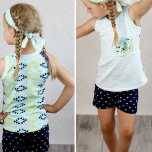 Girls Top&quot; Girls Top / Sewing Pattern & Sewing Instructions