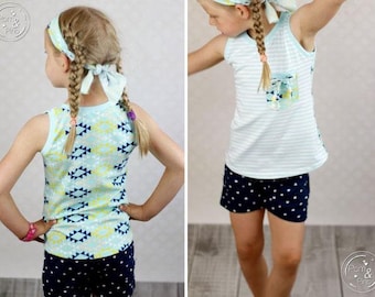 Girls Top" Girls Top / Sewing Pattern & Sewing Instructions