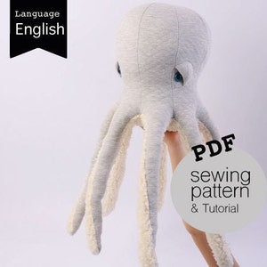 Padrão OTIS the Octopus / polvo fofo e fofinho em 2 tamanhos / PDF