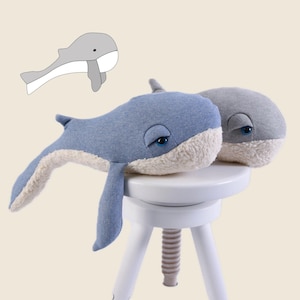 Schnittmuster “Gary der Wal” Schmuse-Wal  in 3 Größen  / eBook PDF