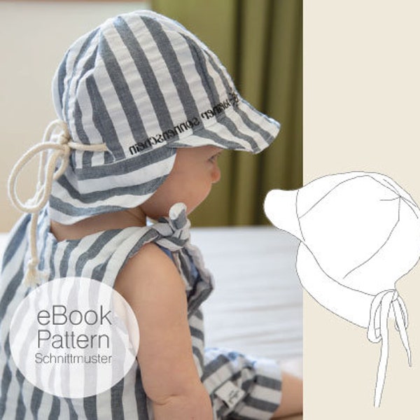 Sun hat "ONNI" for muslin and woven fabrics / sewing pattern / PDF eBook