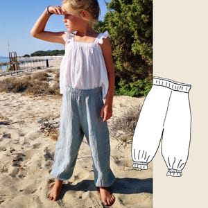 Carla Pants for muslin and woven fabrics / digital sewing pattern and sewing instruction