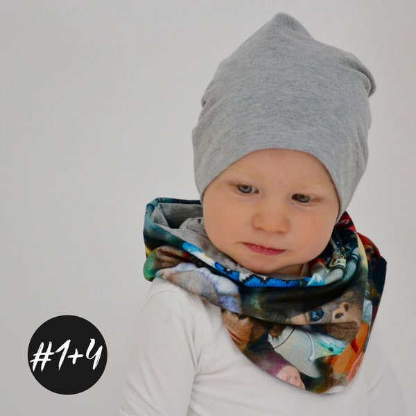 pattern Set "Family Beanie & Loop" pattern and sewing instruction / instant download