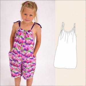 Summer Dress Girls / strap dress / pattern & sewing instructions