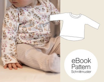 Comfy shirt baby / sewing pattern PDF eBook / shirt with button placket
