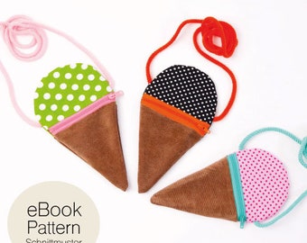 Ice Cream Bag Pattern / "I like Ice Cream" / PDF Download