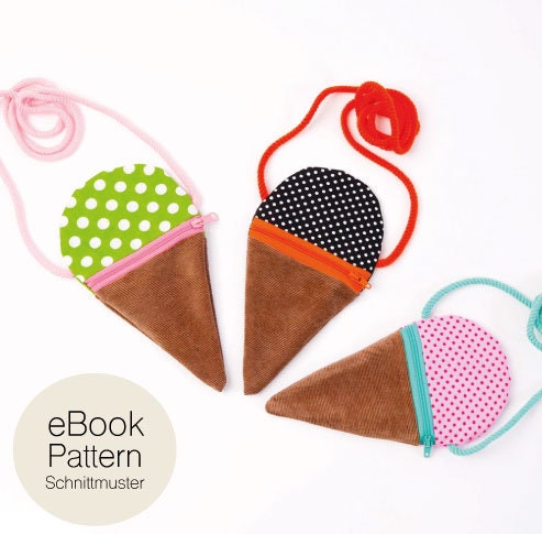 Ice Cream Bag Pattern / "I like Ice Cream" / PDF Download