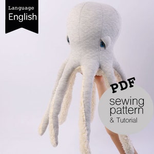 OTIS the Octopus pattern / cute cuddly octopus in 2 sizes / PDF