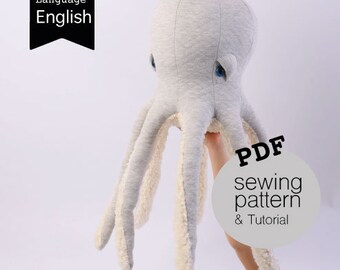 OTIS the Octopus pattern / cute cuddly octopus in 2 sizes / PDF