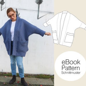 sewing pattern / kimono jacket / eBook for oversized jacket / PDF instant download