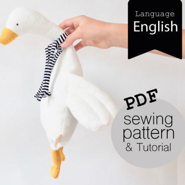 PDF Pattern / Goose GLORIA  cuddle cloth / cuddle goose / sewing