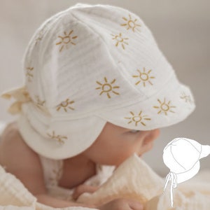 Sun hat &quot;ONNI&quot; for muslin and woven fabrics / sewing pattern / PDF eBook