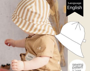 Sun-Hat JOJO sewing pattern / for jersey and muslin / baby & kids sizes / PDF download