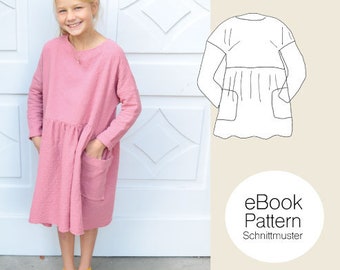 LOELLA Dress Sewing pattern for dress made of muslin and woven fabric / PDF