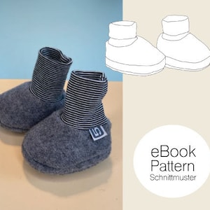 PDF eBook &quot;Baby Slippers&quot; sewing pattern & sewing instructions