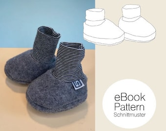 PDF eBook "Baby Slippers" sewing pattern & sewing instructions