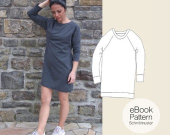 Every-Day-Dress Women / Sweat dress with & without hood / Sewing pattern PDF