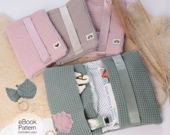 Sewing pattern &quot;diaper-clutch to go&quot; wrap clutch for on the go + FREE grab toy /PDF eBook