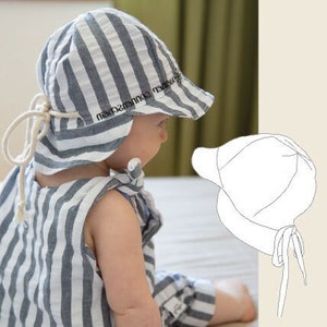 Sun hat &quot;ONNI&quot; for muslin and woven fabrics / sewing pattern / PDF eBook