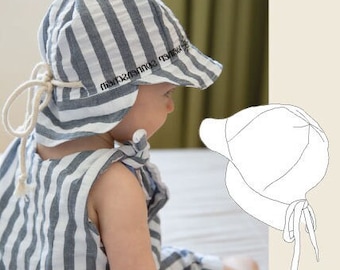 Sombrero para el sol "ONNI" para muselinas y tejidos / patrón de costura / eBook PDF