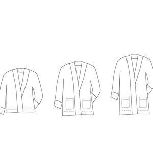 sewing pattern / kimono jacket / eBook for oversized jacket / PDF instant download image 2