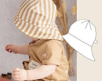 Sun hat JOJO sewing pattern for jersey and muslin / PDF download