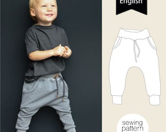 Baggy-Pants-Baby  sewing pattern / instant download
