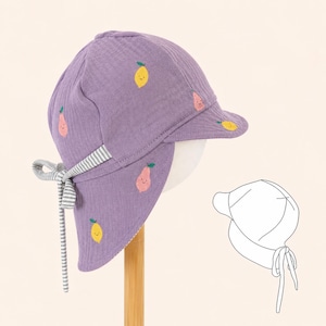 PDF eBook "Sun Hat ONNI" Sewing pattern for muslin and woven fabrics image 1