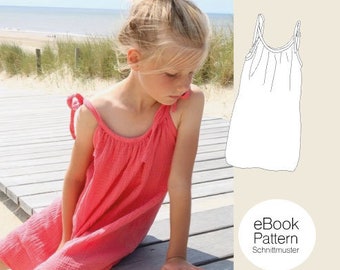 Sewing Pattern "Ibiza Dress Girls" Muslin strap dress