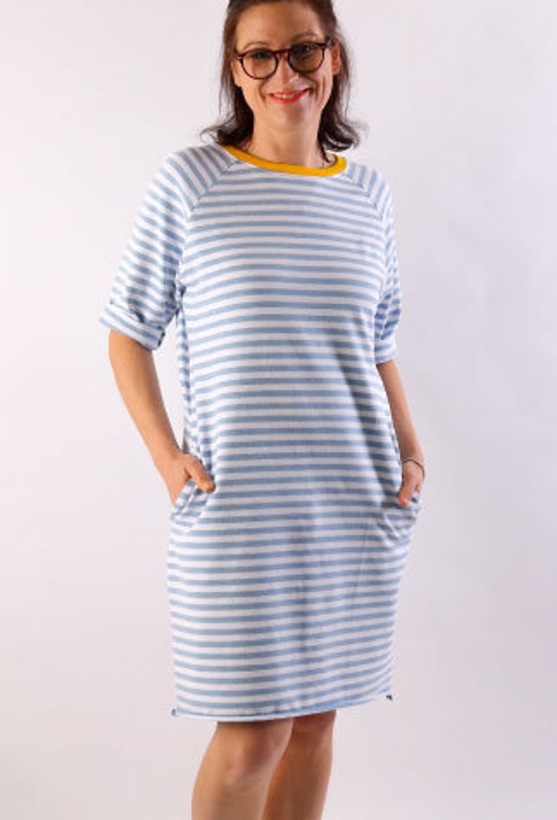 Every-Day-Dress Women / Sweat dress with & without hood / Sewing pattern PDF image 6