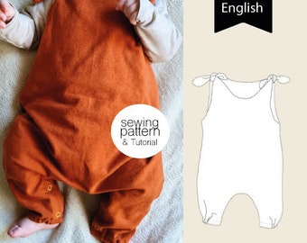 Romper "Milo" / sewing pattern / babyromper for woven fabrics