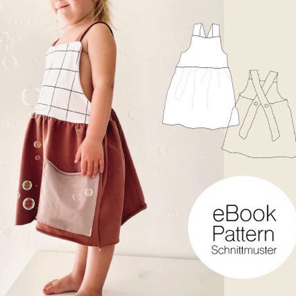 Bib Skirt PINA PDF eBook Sewing patterns for stretch and woven fabrics