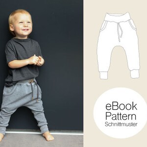 PDF Pattern / "Baggy-Pants-Baby" Pants Sewing Pattern & Instructions / eBook