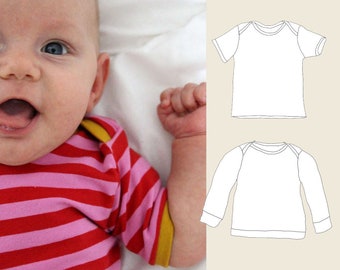 PDF Pattern  / "Baby Basic Shirt" Schnittmuster & Nähanleitung / eBook