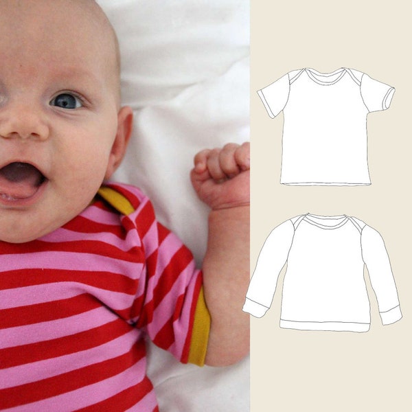 PDF Pattern / "Baby Basic Shirt" sewing pattern & sewing instructions / eBook