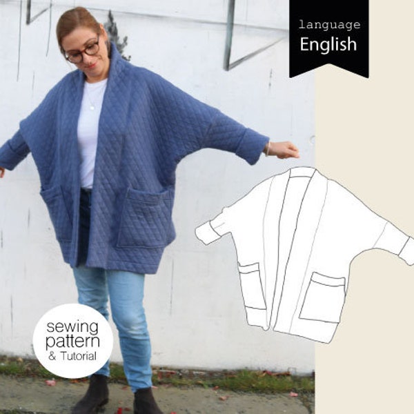 Kimono Jacket Women pattern / for oversized jacket / instant download