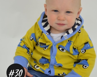 PDF Pattern / "Hooded Baby Jacket" Baby-Kapuzen-Jacke / Schnittmuster & Nähanleitung eBook