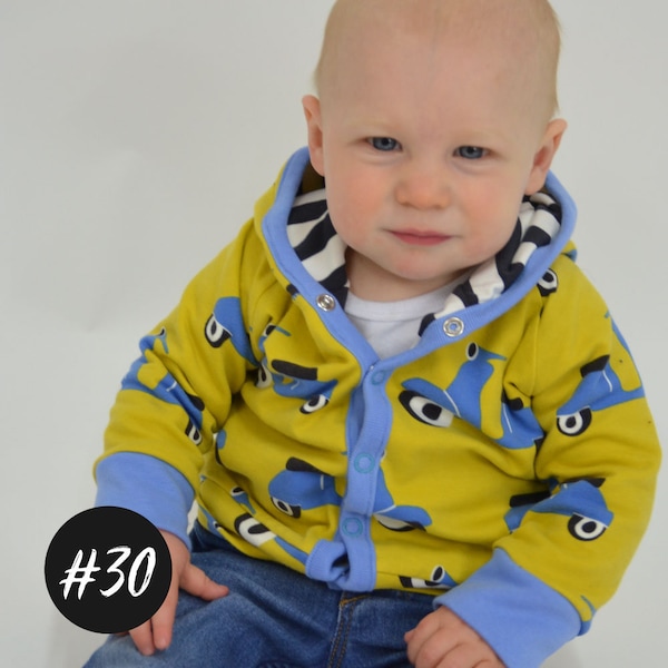 PDF Pattern / "Hooded Baby Jacket" Baby-Kapuzen-Jacke / Schnittmuster & Nähanleitung eBook