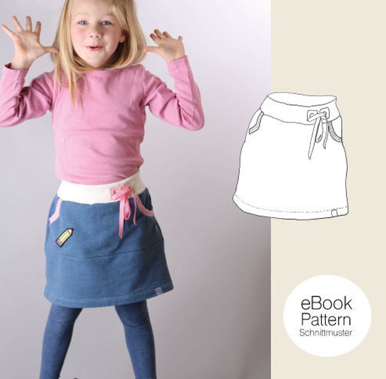 Cozy Skirt / ein Schnittmuster für einen süßen Sweatrock / PDF Download Bild 1